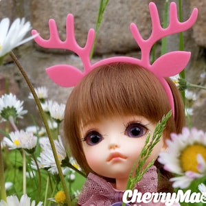 Deer headband for Lati Yellow, Lati White, Momoko, Pullip, Blythe, Dal, Yeolume, Byul, MSD, Kikipop, YoSD image 1