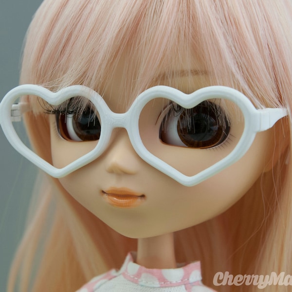 Lunettes "Coeur" pour poupée Pullip, impression 3D