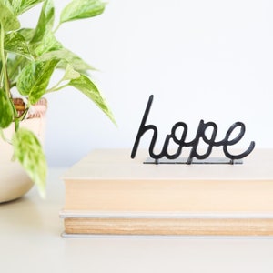 Hoffnung Wort Zeichen |  Inspirierende Wort Kunst Hoffnung Zeichen Ermutigung Geschenk inspirierende Dekoration Einweihungsgeschenk Bauernhaus positives Zuhause