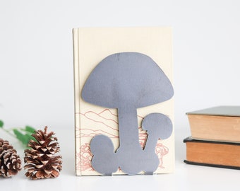 Mushroom Bookend  |  mushroom bookend forest cottage decor bookcase organization home decor room design bookends for shelf