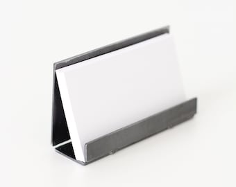 Titular de tarjeta de visita de metal moderno para escritorio / titular de tarjeta de visita organizador de oficina decoración de escritorio minimalista soporte de exhibición de tarjetas de visita modernas