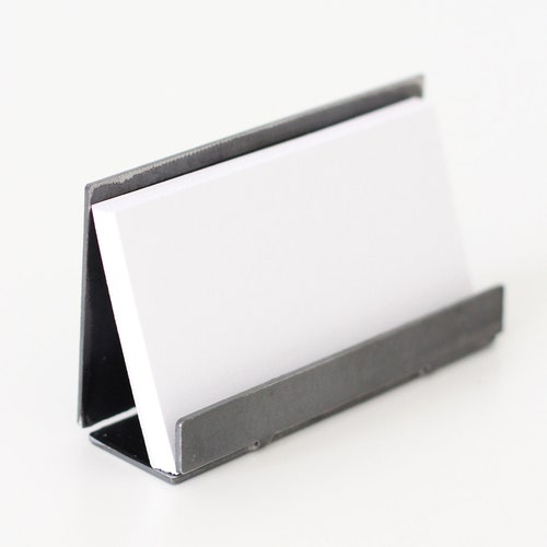 Modern Metal Business Card Holder for Desk Business Card Etsy