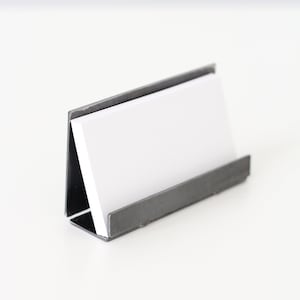 Portatarjetas de presentación de metal moderno para escritorio / portatarjetas de presentación organizador de oficina decoración de escritorio minimalista soporte de exhibición de tarjetas de presentación moderno