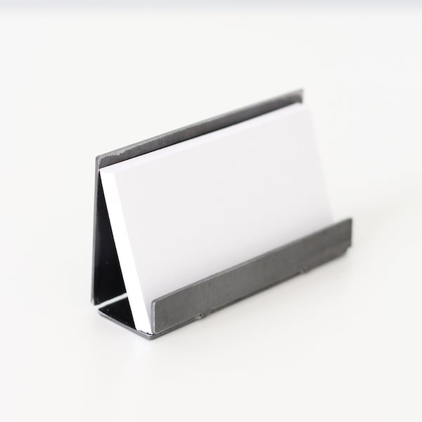 Modern Metal Business Card Holder for Desk  |  business card holder office organizer minimal desk decor modern business cards display holder