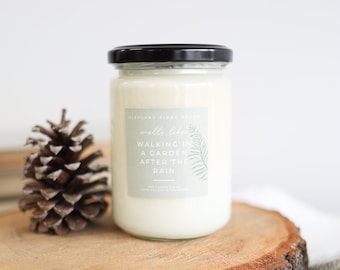 Walking In A Garden After The Rain Candle  |  fern | moss | jasmine | gardenia | nature scent | soy wax | natural fragrance | hand-poured