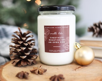 Hand-Poured Soy Candle - Roasted Chestnuts "Chestnuts Roasting On An Open Fire"