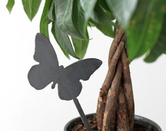 Butterfly Plant Stake |  butterfly plant stake garden gift farmhouse decor plant pot butterfly statue nature art rustic cottage decor