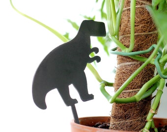 Dinosaur Plant Stake |  dinosaur plant stake plant lover gift houseplant accessory garden lover plant pot stake decor