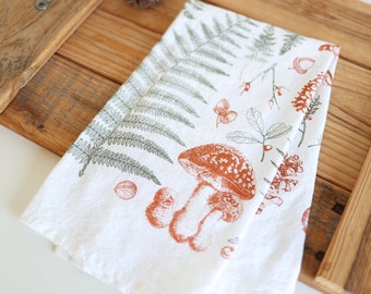 Forest Floor Tea Towel  |  cottagecore forest finds mothers day flour sack tea towel forest dish towel kitchen decor