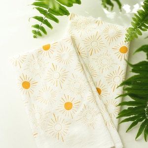 Sundance Pattern Tea Towel yellow hand towel flour sack kitchen dish towel image 9