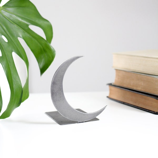 Crescent Moon Bookend  |  moon bookend star nursery bookcase organization home decor room design bookends for kids baby shower gift