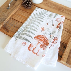 Forest Floor Tea Towel cottagecore forest finds mothers day flour sack tea towel forest dish towel kitchen decor image 1