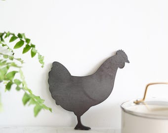 Chicken Trivet Kitchen Hot Plate Pot Holder | Farmhouse Hostess Gift Cottagecore Homestead
