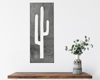 Metal Cactus Home Decor Panel |  desert cactus art rustic decor housewarming gift desert home southwestern style cactus decor