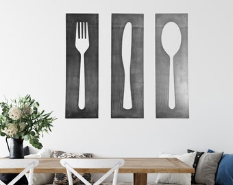 30 In Large Utensil Wall Art Decorative Knife Fork Farmhouse Kitchen Decor  Set of 2, 31 Inch - Foods Co.