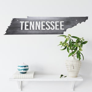 TENNESSEE Volunteer Metal Art  |  tennessee gift rustic home decor vols gift for him southern state decor farmhouse wall art man cave decor