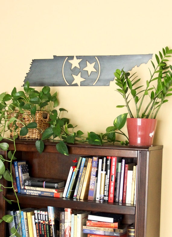 Tennessee Tri Star Metal Art Tristar Tennessee Gift Etsy