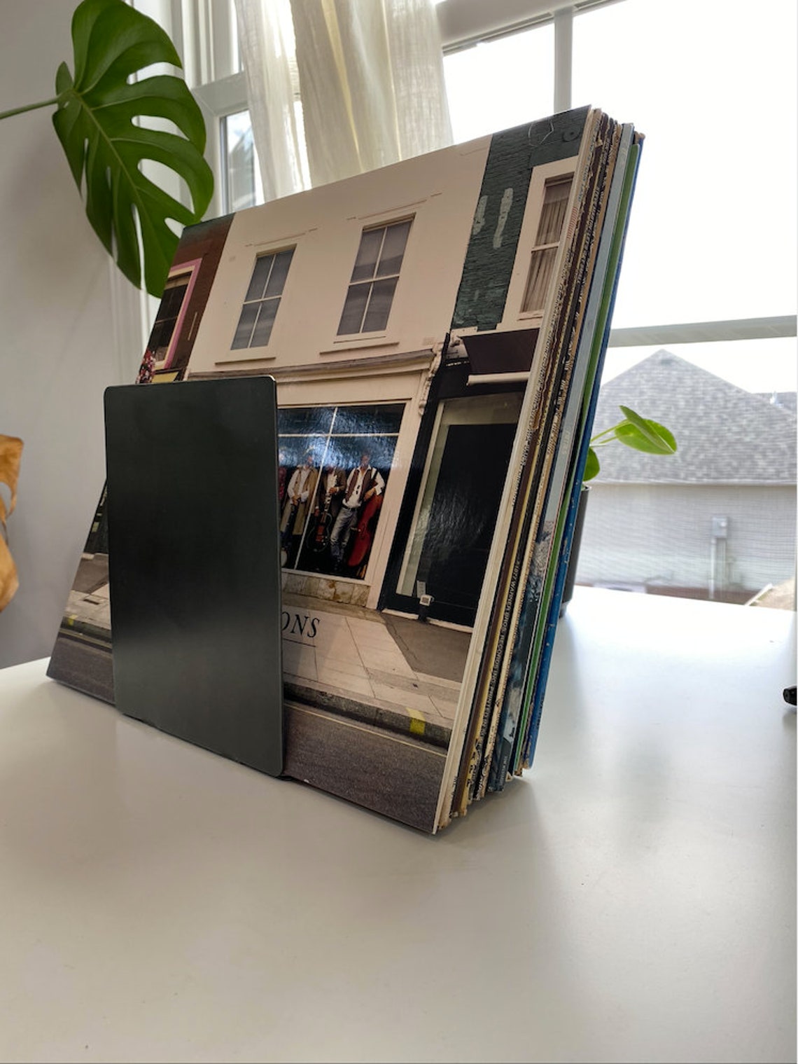 Large Metal Bookend for Vinyl Records record collection Etsy