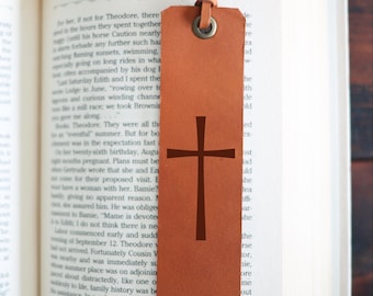 Cross Leather Bookmark | Reading Accessory Gift for Book Lovers