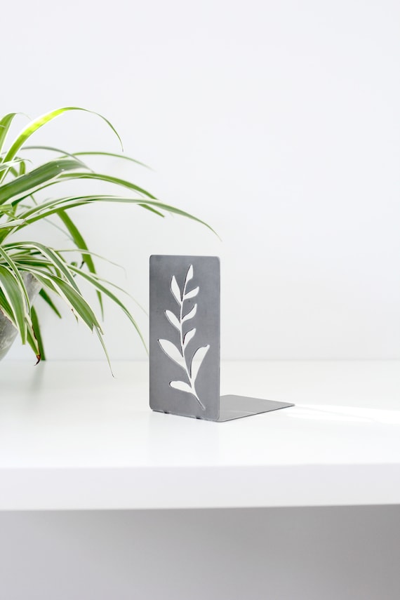 Metal Branch Bookend  |  home office organizer industrial bookend modern bookend farmhouse bookend industrial office decor book storage