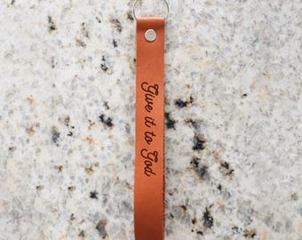 Give It To God Wristlet Engraved Leather | Women's Accessories Gifts For Her Leather Wristlet