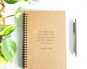 Father's Day Proverbs Notebook Journal | Spiral Notebook Writing Journal Planner Travel Sketch Book Unlined Paper Work Organization Notes