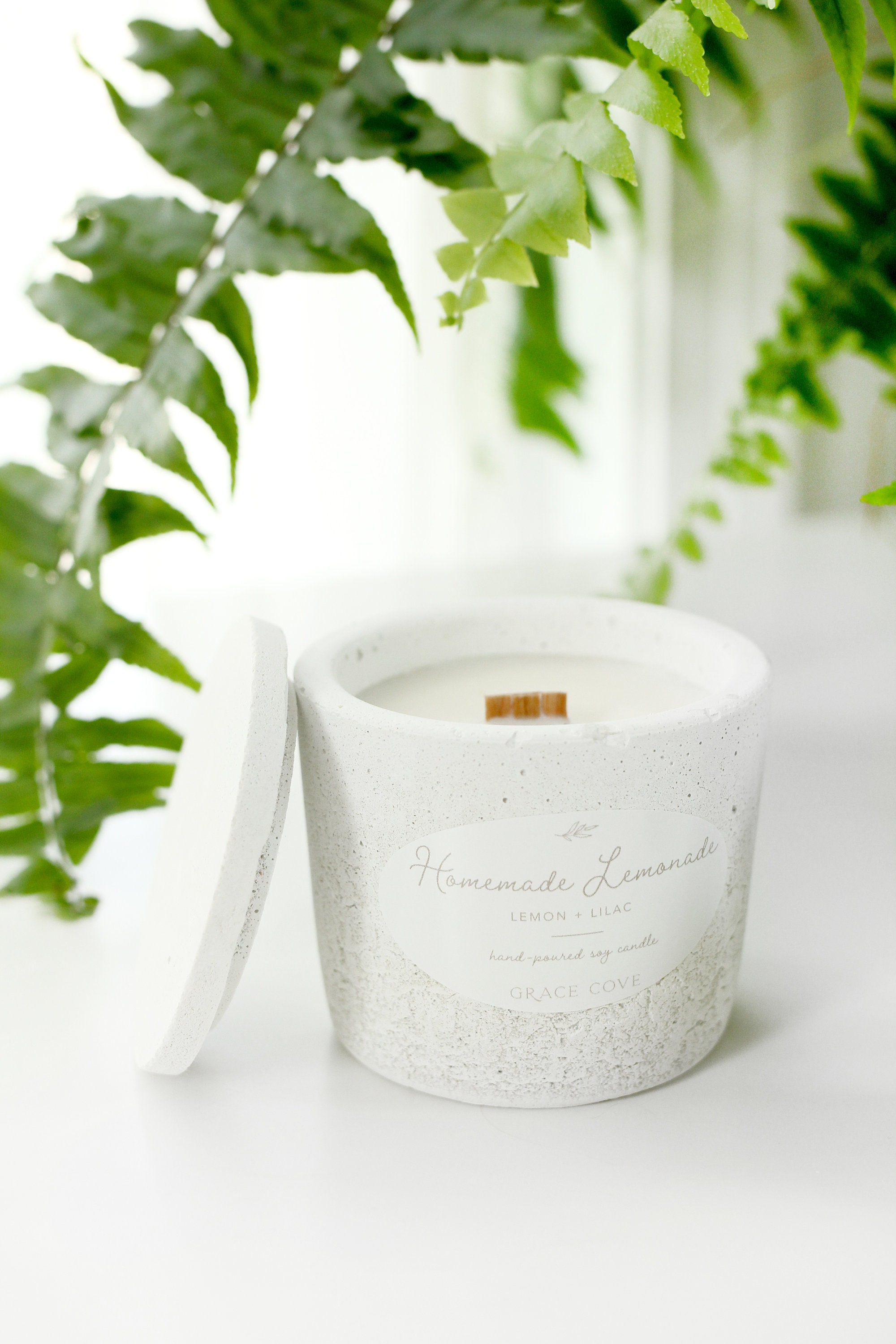 Homemade Lemonade Scent Soy Candle Lemon Lilac Cozy Etsy