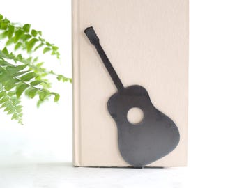 Guitar Bookend | Bookshelf Style Reading Nook Music Lover Gift Decor