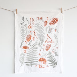 Forest Floor Tea Towel cottagecore forest finds mothers day flour sack tea towel forest dish towel kitchen decor image 5