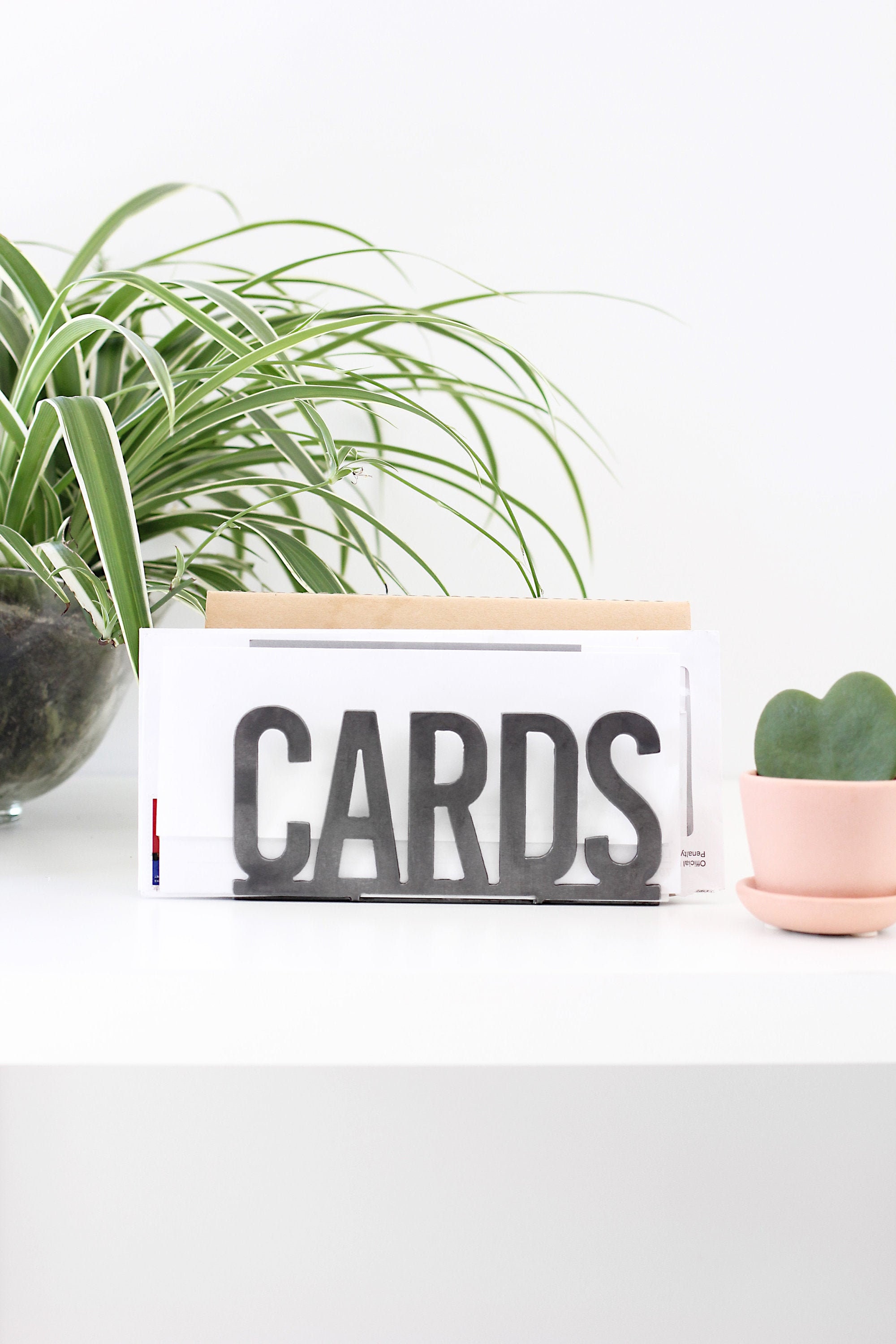 Card Holder  |  entryway home organizer gift mail holder storage Christmas card simple holder
