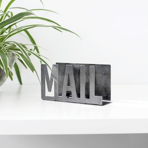 Metal Mail Organizer entryway organizer work from home gift office mail holder organizer mail sorter desk decor image 3