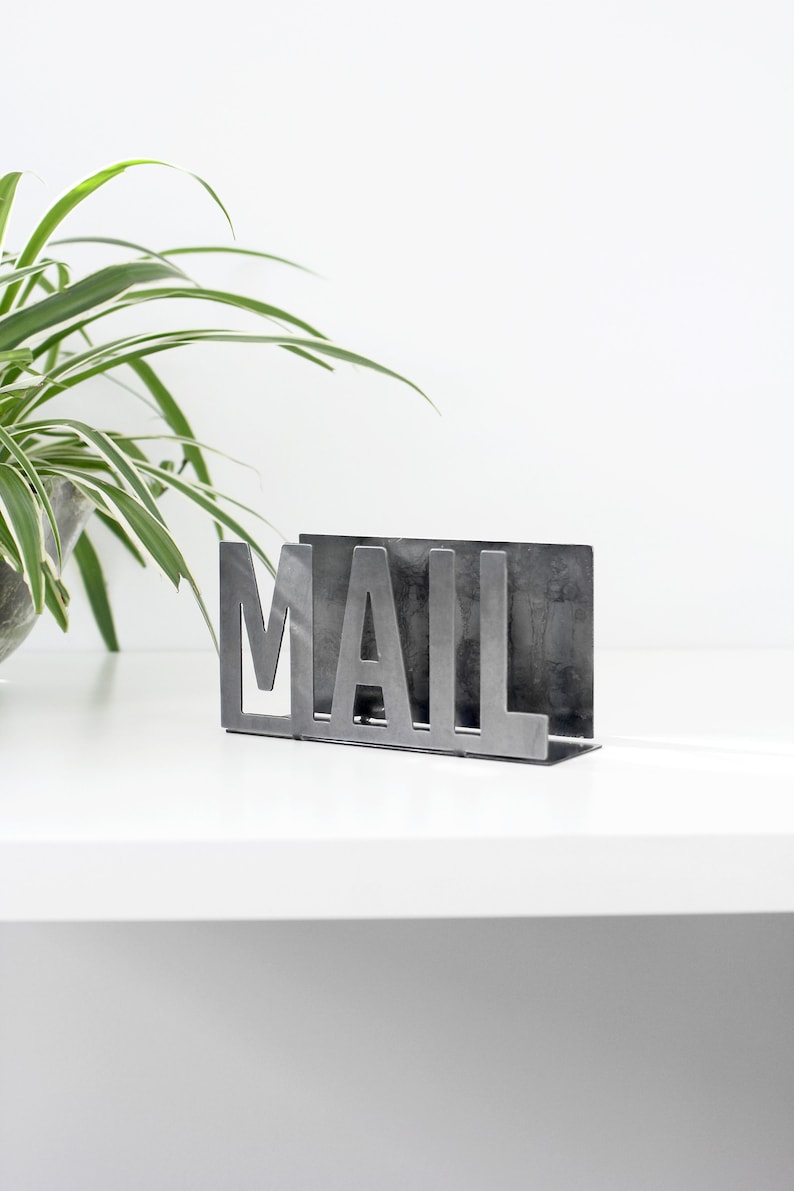 Metal Mail Organizer entryway organizer work from home gift office mail holder organizer mail sorter desk decor image 3