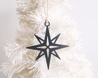 Star Christmas Tree Ornament | Metal Holiday Decoration Vintage Christmas Gift Rustic Farmhouse Home Decor Christmas Tree Star Ornament