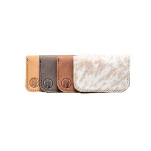 Mini falten |  Leder Brieftasche kompakt Kartenhalter kleine Taschengröße Reisebrieftasche schlank handgefertigte kompakte braune Lederbrieftasche minimalistischen Stil