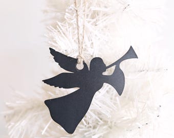 Angel Christmas Tree Ornament | Metal Holiday Decoration Vintage Christmas Gift Rustic Farmhouse Home Decor Christmas Tree Angel Ornament