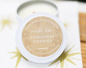 Christmas Cookies" Candle Tin