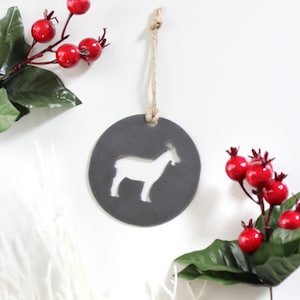 Ziege Weihnachtsbaum Ornament |  Bauernhaus Ziege Weihnachten Ornament Urlaub Strumpf Stuffer geheime Santa Geschenk Gastgeberin Geschenk Baumschmuck