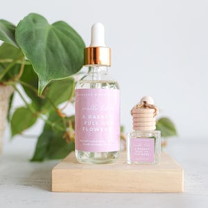A Basket Full of Flowers Car Diffuser Refill | car freshie refill | bottle diffuser refill | fresh floral scent | scented air freshener