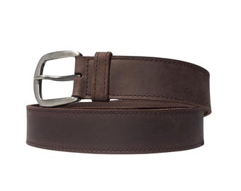Kilele Leather Belts |  handmade rustic belt durable genuine brown leather belts for men unique gift for him accessories everyday wear