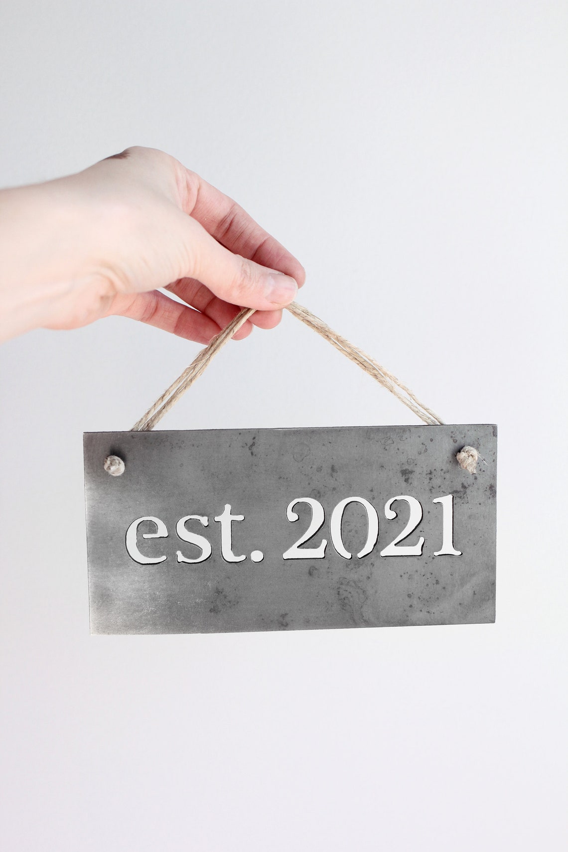 Est. 2021 Year Sign personalized gift newlywed gift Etsy