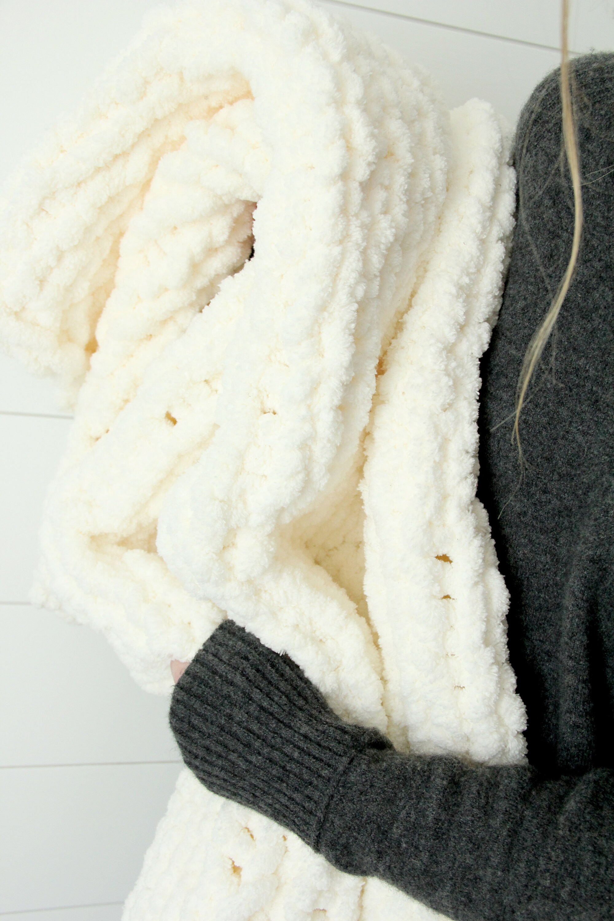 Handknit Chunky Chenille Throw Blanket Chunky Throw Blanket Etsy