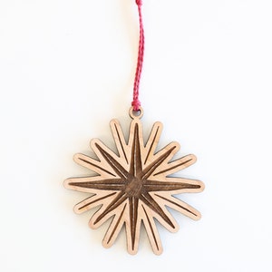 Starlight Christmas Ornament Christmas star holiday wooden ornament stocking stuffer hostess gift celestial tree decor image 4