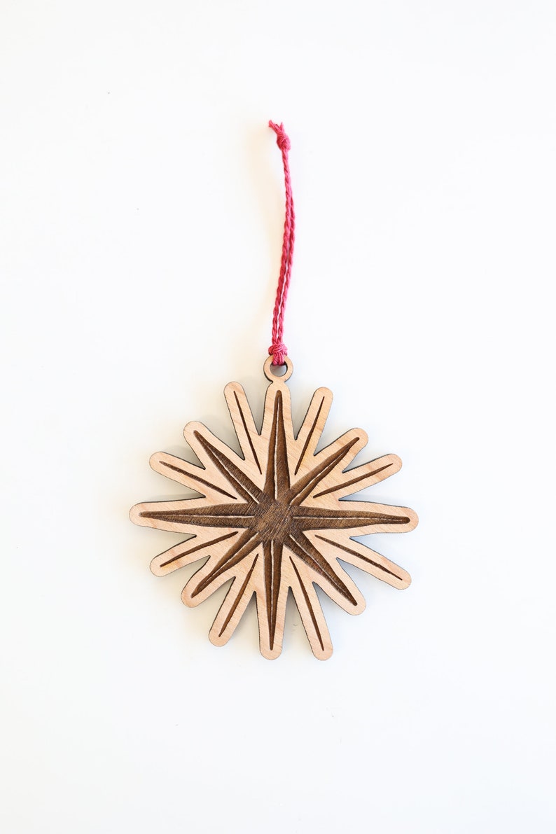 Starlight Christmas Ornament Christmas star holiday wooden ornament stocking stuffer hostess gift celestial tree decor image 4