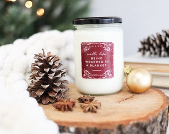 Being Wrapped In A Blanket Candle  |  cranberry fig fragrance wood wick natural soy candle