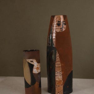 vintage mid-century studio pottery sculptures