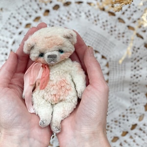 Artist teddy bear, stuffed bear toy, memory primitive bear, soft sculpture