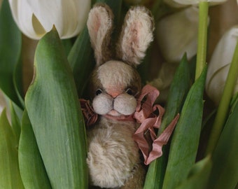 Artist teddy bunny, Easter bunny, memory bunny toy, little bunny, for gift