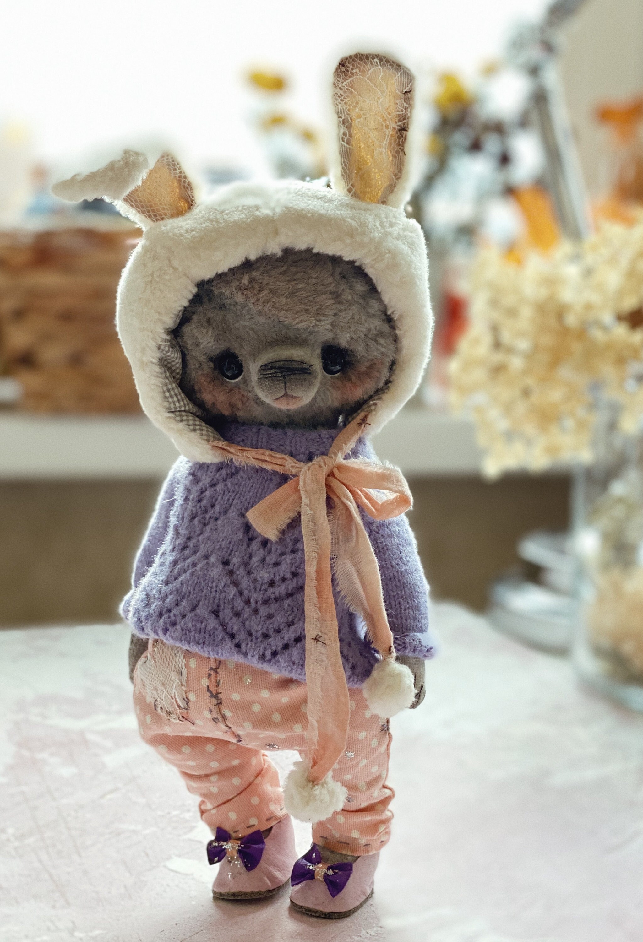 Художник чучело медведя фигурка плюшевого медведя кукла - Etsy