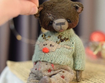 Artist teddy bear, stuffed bear, for custom order, memory bear
