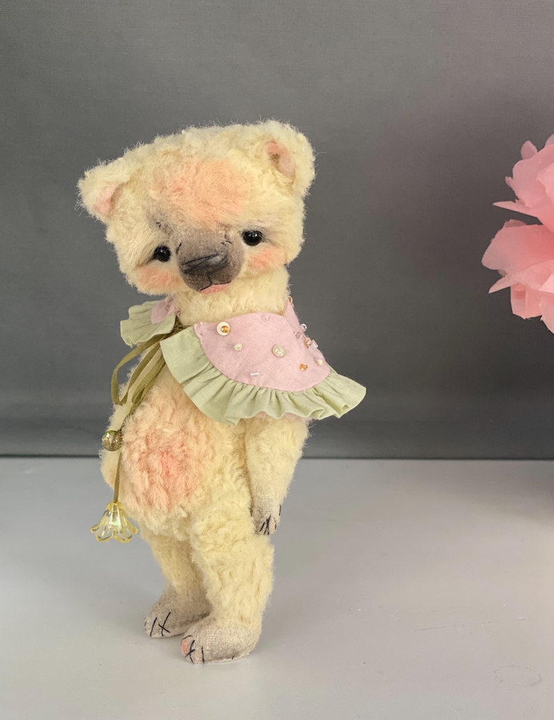 Stuffed teddy bear, Artist teddy bear toy, memory bear, bear for her, for gift zdjęcie 2